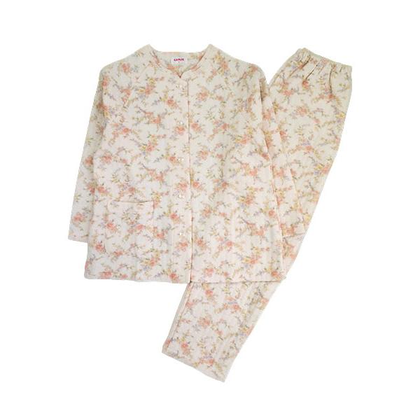 グンゼ パジャマ レディース長袖長パンツパジャマ 極暖 花柄 ニットキルト 冬用 TG4255 GUNZE [S、M、Lサイズ] 婦人 | GUNZE | 07