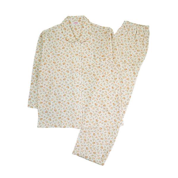 グンゼ パジャマ レディース長袖長パンツパジャマ 大きめ釦 京都捺染 ソフトキルト 花柄 襟付き 冬用 TG4395 GUNZE [M、Lサイズ] 婦人 | GUNZE | 07
