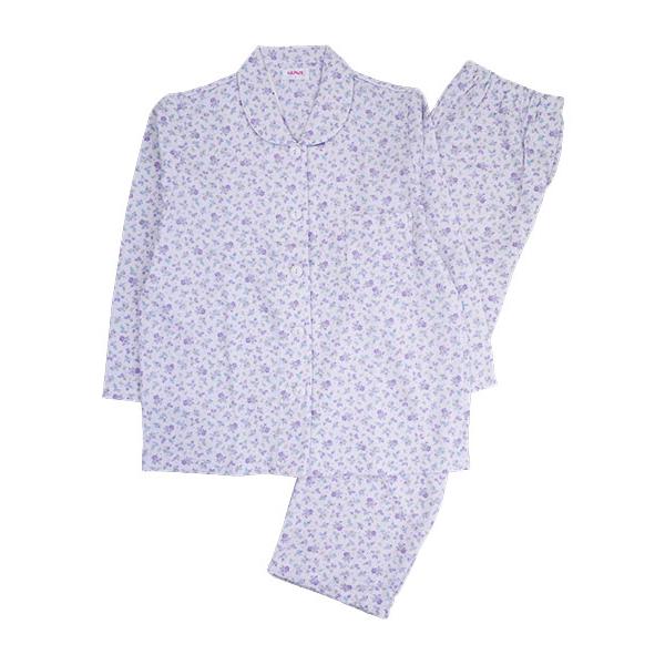 グンゼ パジャマ レディース長袖長パンツパジャマ 大きめ釦 京都捺染 ソフトキルト 花柄 襟付き 冬用 TG4395 GUNZE [M、Lサイズ] 婦人 | GUNZE | 08