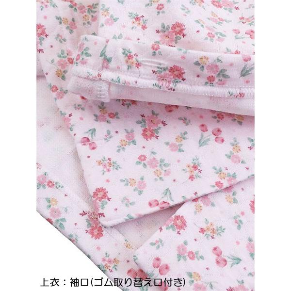 グンゼ パジャマ レディース長袖長パンツパジャマ 大きめ釦 京都捺染 ソフトキルト 花柄 襟付き 冬用 TG4395 GUNZE [M、Lサイズ] 婦人 | GUNZE | 02