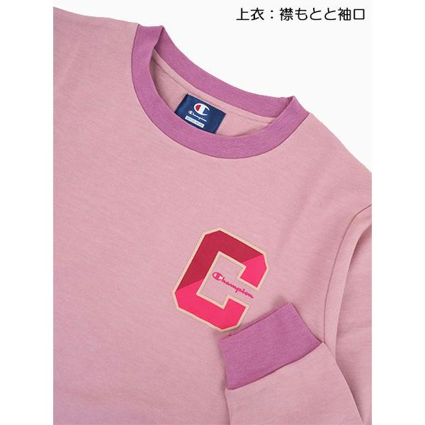 グンゼ パジャマ Champion チャンピオン レディース長袖長パンツパジャマ 左胸ロゴプリント かぶりタイプ 冬用 OL8805 GUNZE [M、Lサイズ] 婦人 | Champion | 01