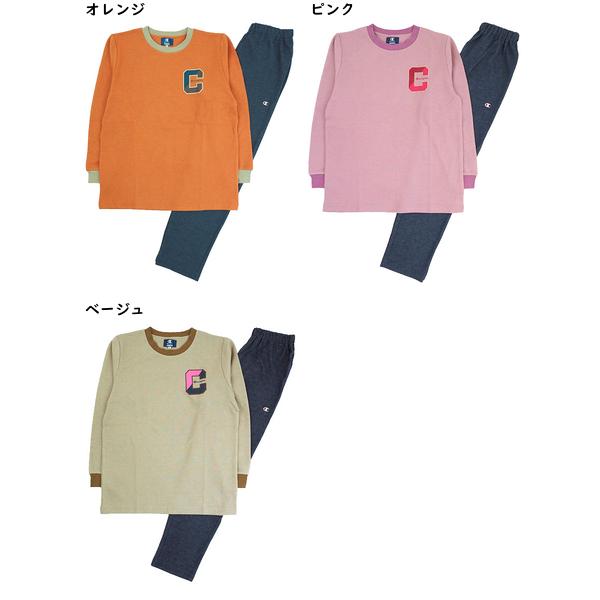 グンゼ パジャマ Champion チャンピオン レディース長袖長パンツパジャマ 左胸ロゴプリント かぶりタイプ 冬用 OL8805 GUNZE [M、Lサイズ] 婦人 | Champion | 04
