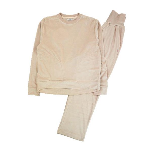 グンゼ パジャマ ウチコレ レディース長袖長パンツパジャマ ベロア素材 ハイウエスト かぶりタイプ 冬用 AUY901 GUNZE [M、Lサイズ] 婦人 | GUNZE | 06