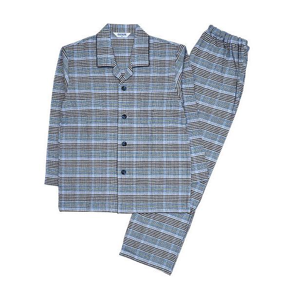 Gunze グンゼ メンズ長袖長パンツパジャマ あたたか風合い 綿100 チェック柄 冬用 Sf4501 M Lサイズ 紳士 ネットでインナー 通販 Yahoo ショッピング