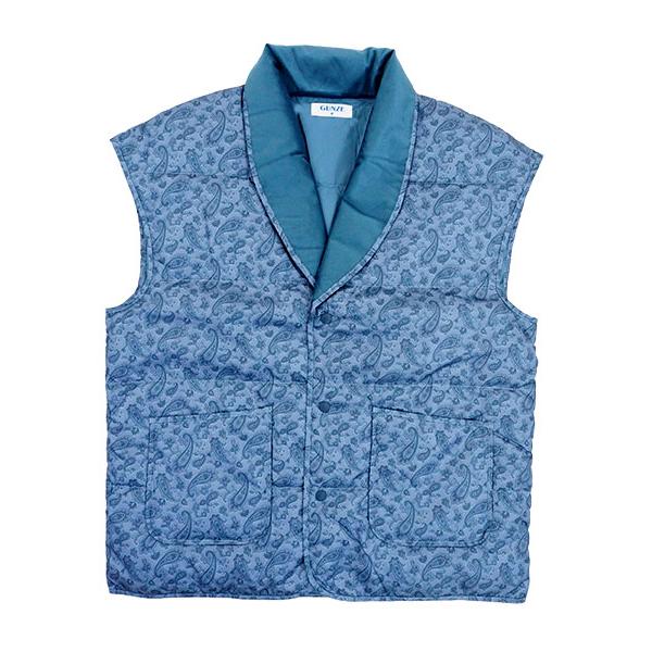 GUNZE（グンゼ） メンズ羽毛ベスト ペイズリー柄 冬用 SK4454 GUNZE [M