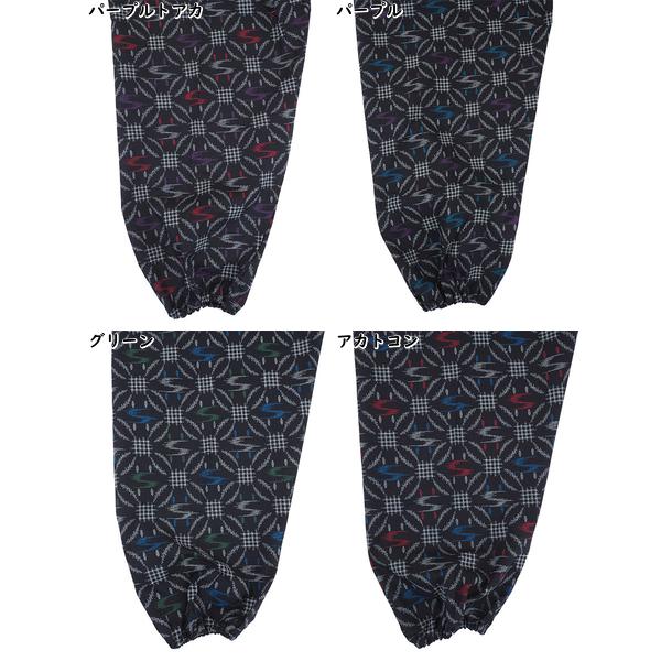 レディース かすり調プリント もんぺ ポインセチア 綿100%  日本製 年間 62042 [3L、M、L、LLサイズ] 婦人 | ブランド登録なし | 08