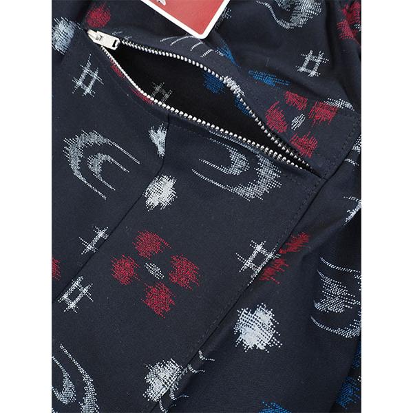 レディース かすり調プリントもんぺ ハナトツキ柄 綿100%  日本製 年間 1940hanatotshuki [3L、M、L、LLサイズ] 婦人 | ブランド登録なし | 01