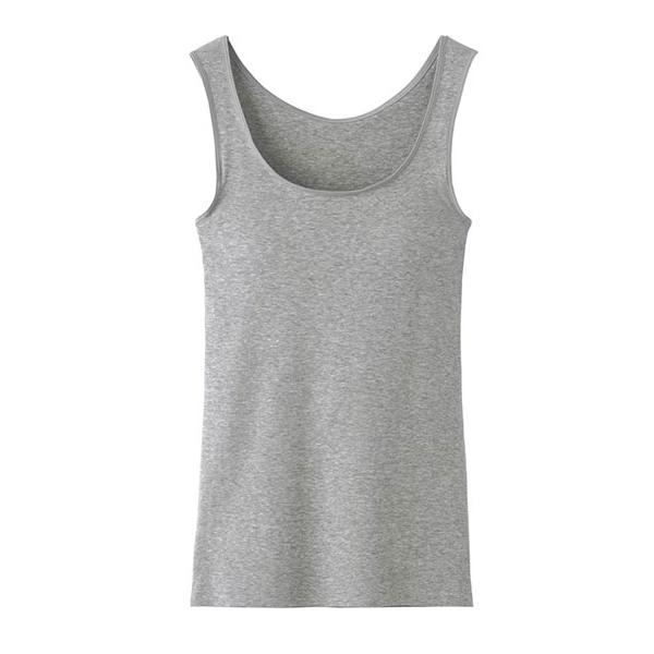 GUNZE（グンゼ） CFA ひびきにくいブラトップ綿85% カップ付きタンク