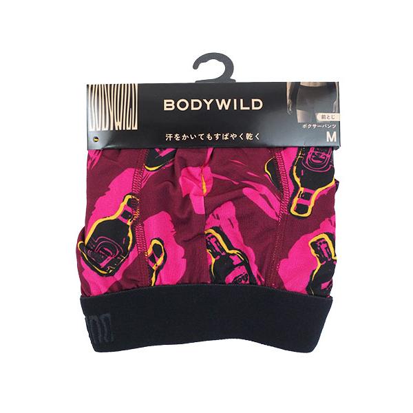 グンゼ BODYWILD メンズボクサーパンツ 前とじ  吸汗速乾 リキュールボトル柄 年間 BWG188A GUNZE [M、Lサイズ] 紳士 インナー | BODY WILD | 03