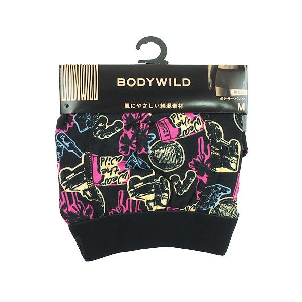 グンゼ BODYWILD メンズボクサーパンツ 前とじ  コラージュ柄 綿混素材 年間 BWG194A GUNZE [M、Lサイズ] 紳士 インナー | BODY WILD | 03