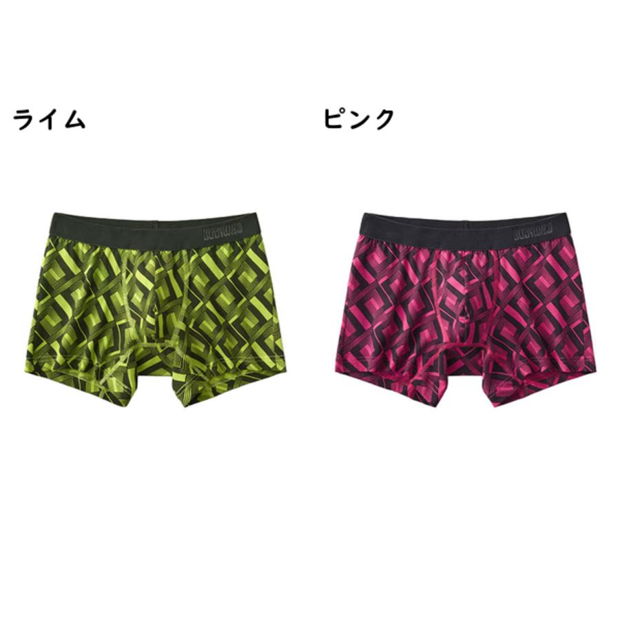 グンゼ BODYWILD メンズボクサーパンツ 前とじ  ジオメトリック 綿混素材 年間 BWG185A GUNZE [M、Lサイズ] 紳士 インナー | BODY WILD | 08