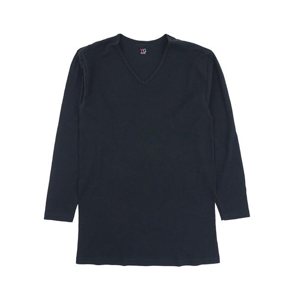 グンゼ YG NextRA＋ WARM∞DEOメンズVネック9分袖シャツ 綿100% 冬用 YN0909 GUNZE [M、L、LLサイズ] 紳士 インナー | YG | 08