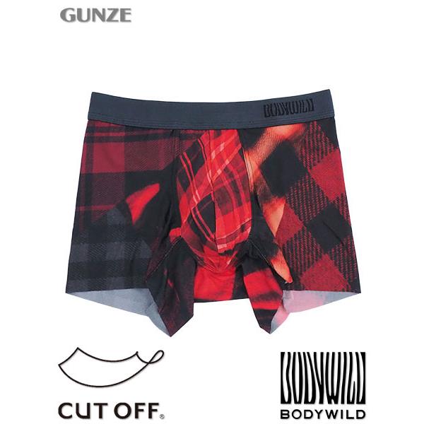 グンゼ BODYWILD メンズボクサーパンツ 前とじ  切りっぱなし  日本製 年間 BWA200A GUNZE [M、Lサイズ] 紳士 インナー | BODY WILD