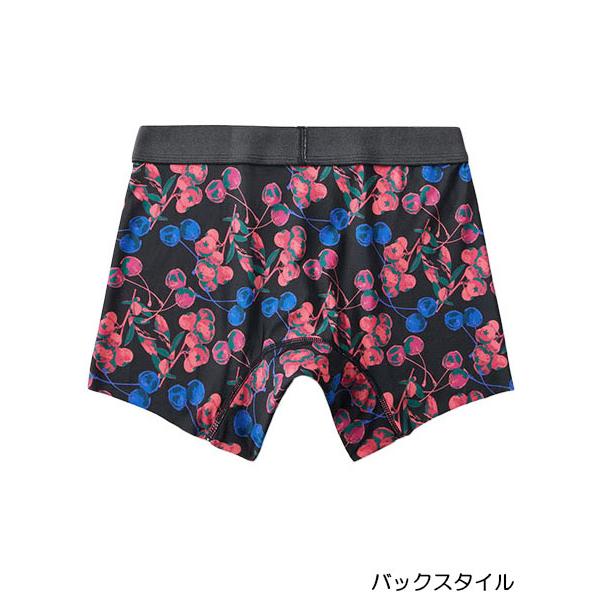 グンゼ BODYWILD メンズボクサーパンツ 前とじ  切りっぱなし  チェリー柄 日本製 年間 BWA201A GUNZE [M、Lサイズ] 紳士 インナー | BODY WILD | 01