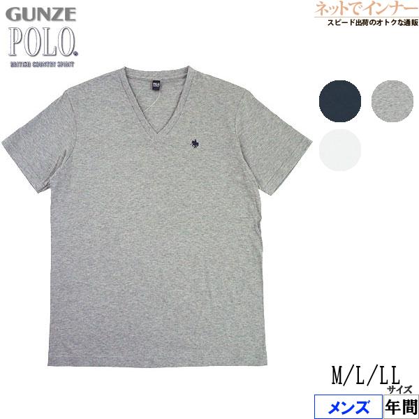 グンゼ POLO ポロ メンズ半袖カジュアルＴシャツ Vネック 年間 PBM315 GUNZE [M、L、LLサイズ] 紳士 | GUNZE