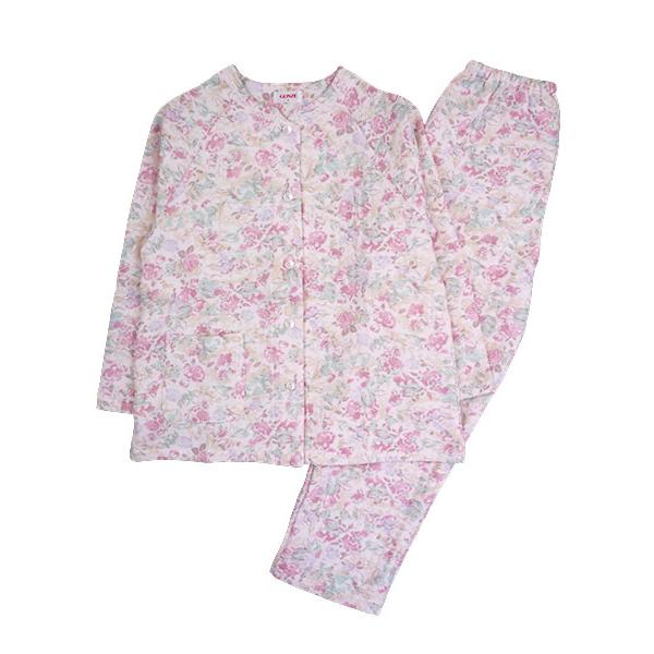 グンゼ パジャマ レディース長袖長パンツパジャマ 極暖 花柄 ニットキルト 冬用 TG4113 GUNZE [LLサイズ] 婦人 | GUNZE | 06