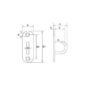 防犯ネット用取付金具 オープンパッドアイ 線径5mm 20個入の画像