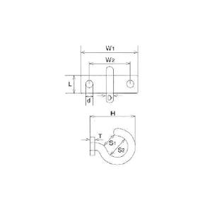 防犯ネット用取付金具 プレートフック 線径6mm 20個入の画像