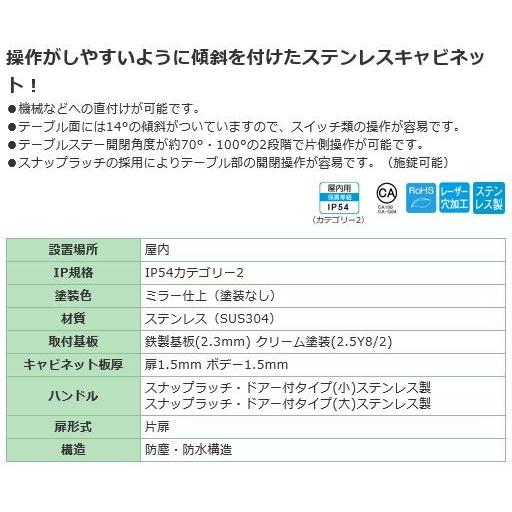 日東工業 SCD16-33 ステンレスSCD形コントロールボックス ヨコ300x