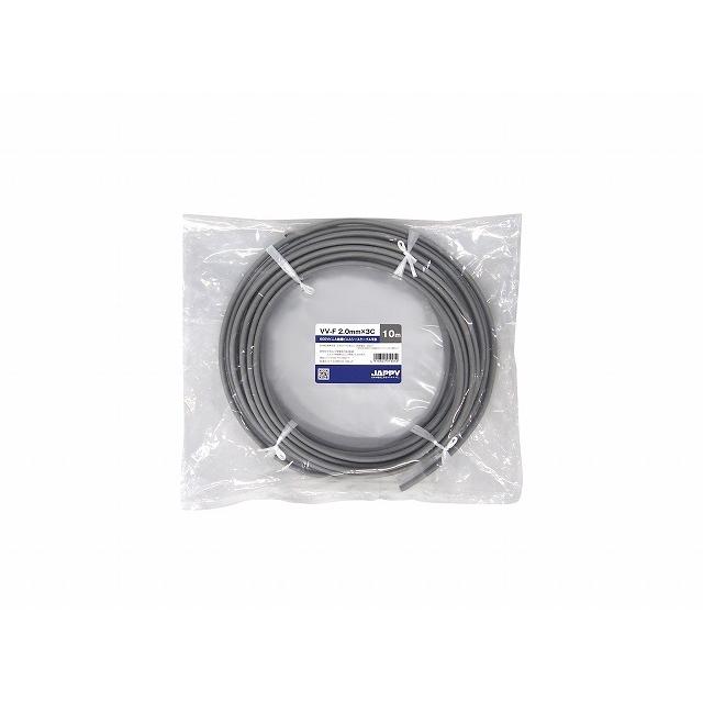 JAPPY VVF2.0-3C ミニ定尺 5m 600Vビニル絶縁ビニルシースケーブル平型 