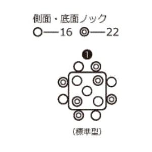 外山電気 OB541B ブラック四角アウトレットボックス 大四角浅形 側面