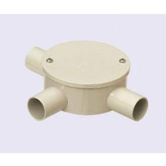 するめいか 丸物２２キロ 未来工業 PVM22-3K 露出用丸形ボックス（カブセ蓋） 3方出 適合管VE-22