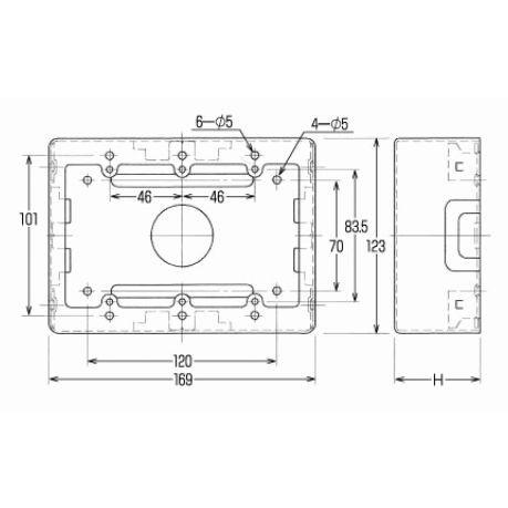 ３ボックスのみ‼️ 外山電気 M373 3個用スイッチボックス（ワンタッチ） C型深型