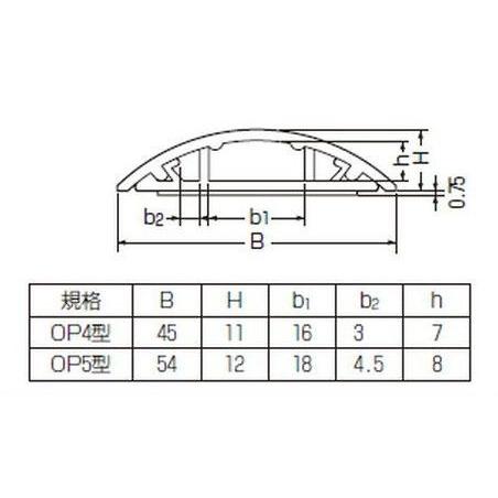 未来工業 OP4-JT ワゴンモール（テープ付）OP4型 1m ベージュ