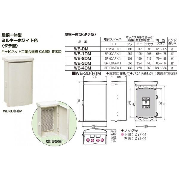未来工業 WB-3DM ウオルボックス プラスチック製防雨スイッチボックス