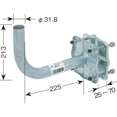 【翌営業日発送】ＤＸアンテナ MHV-117 ベランダ壁面共用取付金具 45cm形BS・CSアンテナ用｜netdenzai