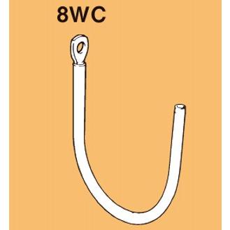 ネグロス 8WC ネグロック 吊りボルト、一般形鋼用ケーブル支持金具 A104mm、B74mm 電気亜鉛めっき 20個入