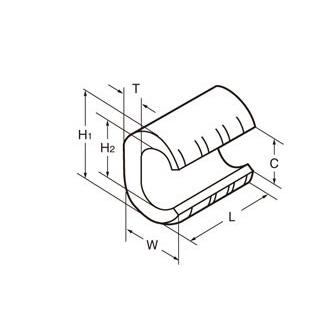 ニチフ T122 T形コネクタ(分岐接続用) 適用電線断面積合計:99 ニチフ T122 T形コネクタ(分岐接続用) 適用電線断面積合計:99
