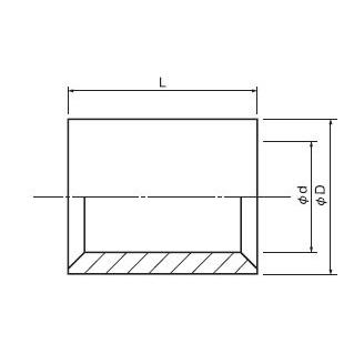 ニチフ P1.25 銅線用裸圧着スリーブ(P形) φd：1.8mm 100個入