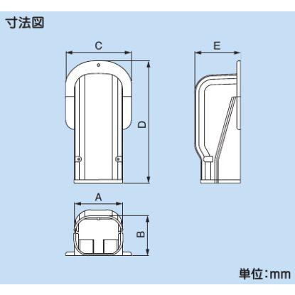 因幡電工 SW-100-I エアコン用配管化粧カバー 壁面取出し用 ダクトサイズ：100 色：アイボリー｜netdenzai｜02