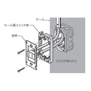 未来工業 MSW-1 モール用スイッチ枠 1ヶ用 モダンホワイト [代引き不可