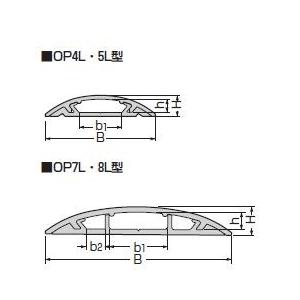 未来工業 OP4L-J ワゴンモール（薄形） OP4型 1m ベージュ