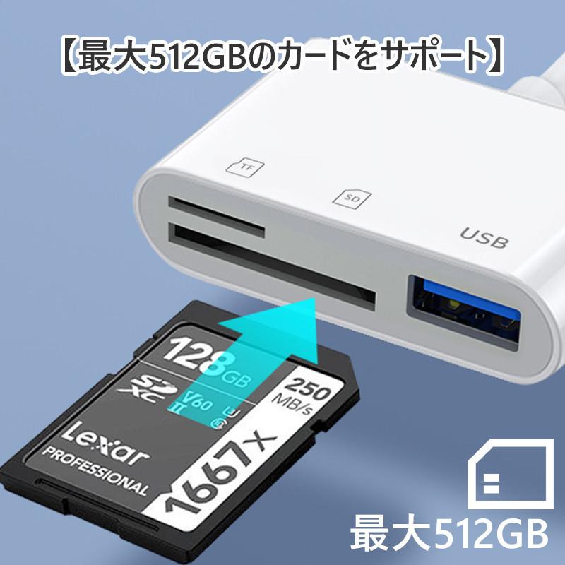 SDカードリーダー 3in1 カメラリーダー USB3.0 マイクロsdカードリーダー メモリーカード microsdカードリーダー アイフォン アイパッド｜netdirect｜06