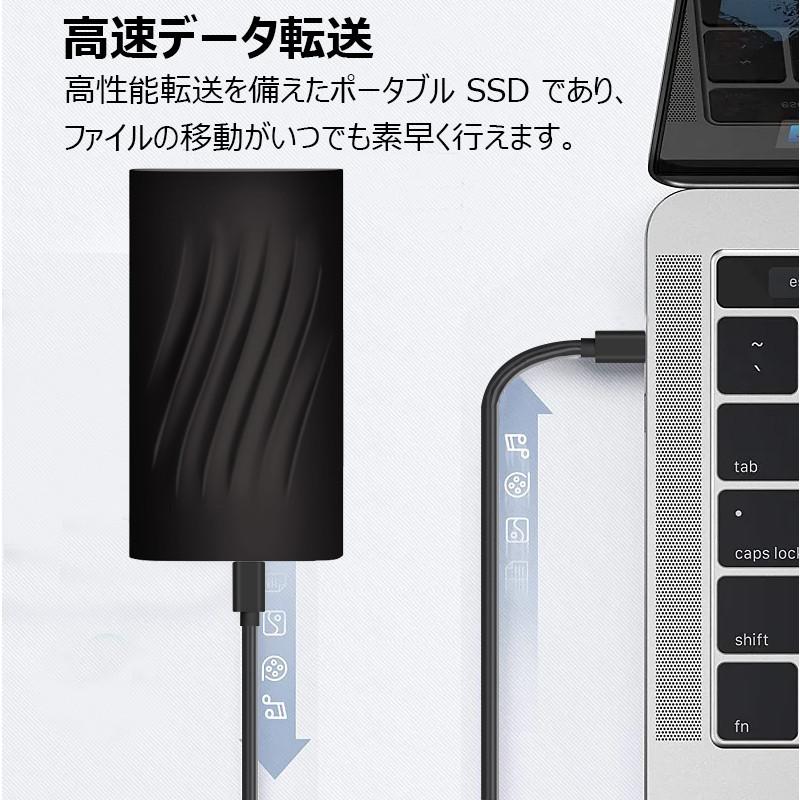 ポータブルSSD 小型 外付けSSD コンパクトType-Cポート2TB大容量 PC/Windows/Mac/Android 対応 使用簡単 高速 ハイスピード データー転送 【赤字セール】｜netdirect｜03