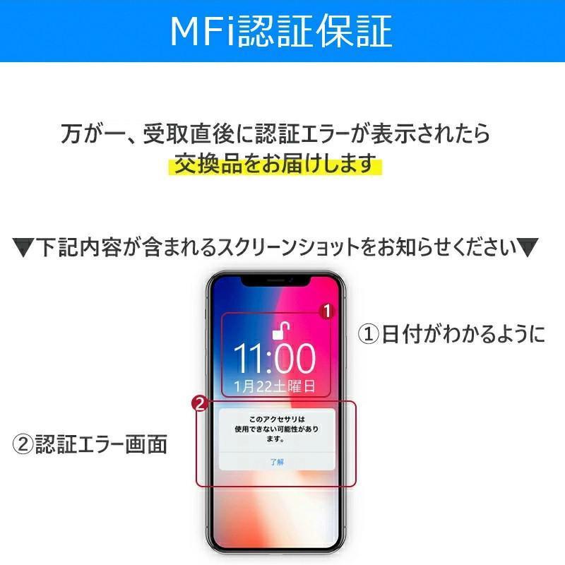 iPhone 充電ケーブル MFi認証 純正 品質 20W 60w PD USB-C 耐久性