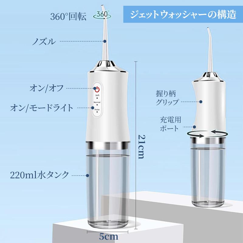 口腔洗浄器 ジェットウォッシャー 口腔洗浄機替え ノズル4本付き