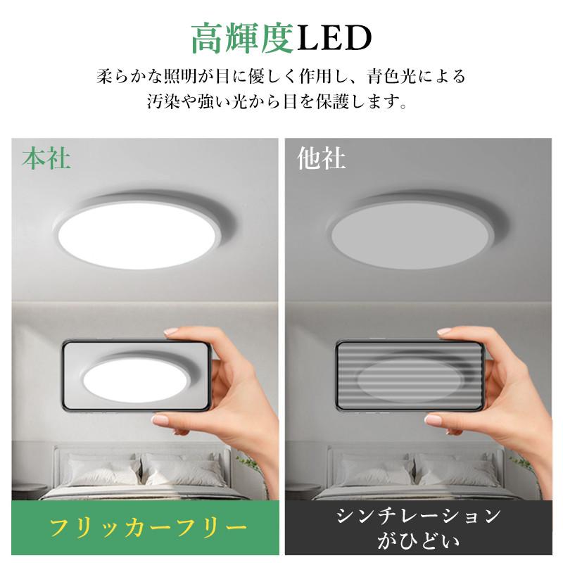 シーリングライト 6畳 3000lm 調光 調色 LED リモコン付 天井照明 ledシーリングライト おしゃれ 薄型 軽い 無段階調光 丸型 ...