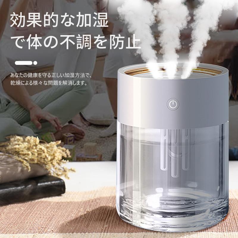 加湿器 超音波式加湿器 卓上 静音 USB アロマ加湿器 LEDライト 節電 エコ 省エネ 大容量 2.5L 乾燥対策 7色LED搭載 家庭用