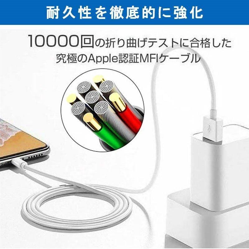 iPhone充電ケーブル iPhoneケーブル USBケーブル ACアダプター 急速充電器  iPhone高品質 FOXCONN製 2点set 24か月保証 3m 2m 1.5m 1m 0.5m 0.3m｜netdirect｜07