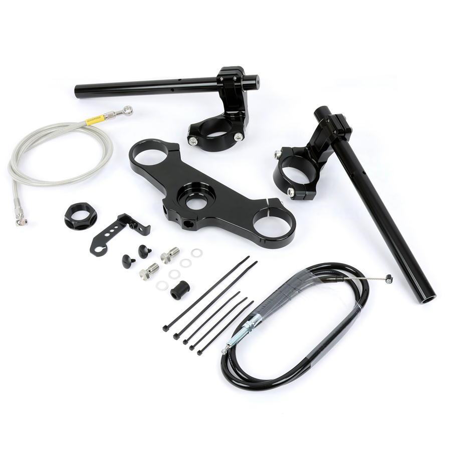 アクティブ ACTIVE バイク ハンドル セパハン＆トップブリッジセット XSR900 '2022〜'2024 ブラック | 