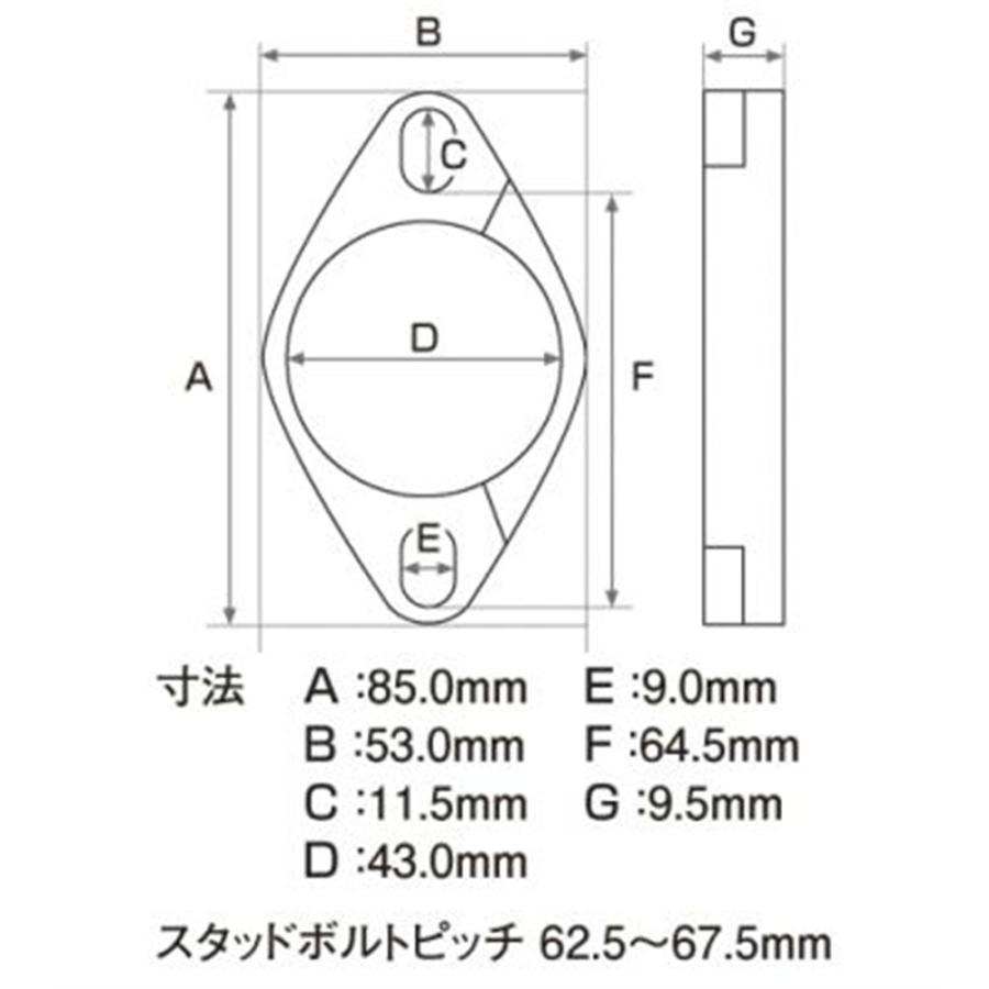 アクティブ ACTIVE バイク マフラー ステンレス 汎用フランジ 1個
