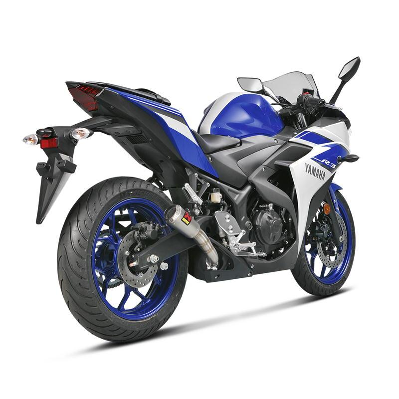 アクラポビッチ バイク マフラー YZF-R3(ABS) '2015〜'2021 SLIP ON LINE ステンレス(GPタイプサイレンサー) JMCA認証 | AKRAPOVIC | 05