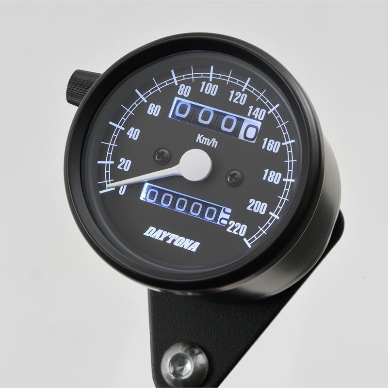 DAYTONA デイトナ　電気式機械式タコメーター　スピードメーター　新品未使用 DAYTONA（デイトナ） 機械式スピードメーター Φ60 ホワイトLED照明