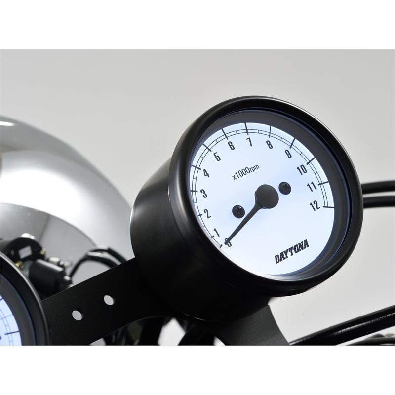 DAYTONA（デイトナ） 機械式タコメーター Φ60 ホワイトLED照明 12,000