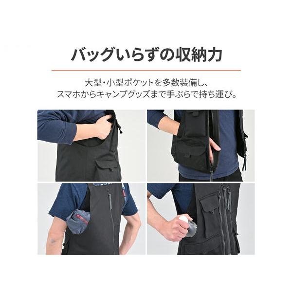 DAYTONA（デイトナ） アウトドアベスト ブラック サイズL : ネトセトラ