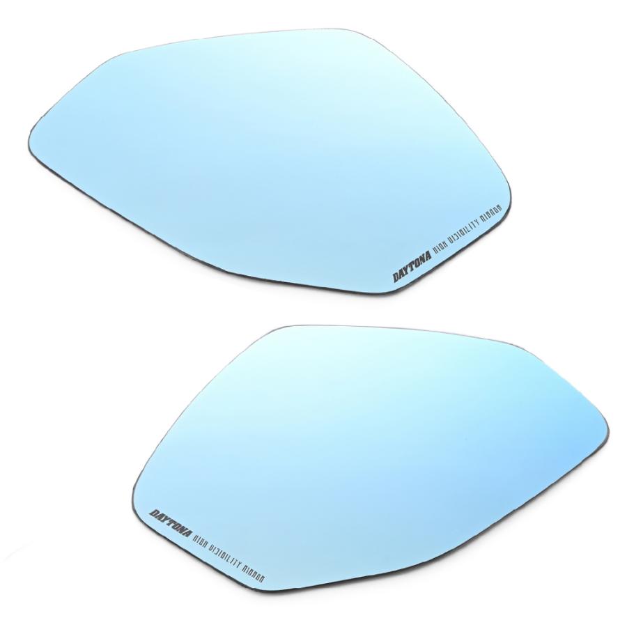 けん DAYTONA（デイトナ） ハイビジ貼り付けタイプミラー YAMAHA2 ブルー
